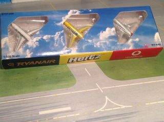 Ryanair Boeing 737 Ei - Cks Ei - Cjc Hertz Ei - Cnt Vodafone 1/500 Scale Big Bird