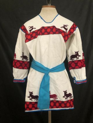 Mexican Huichol Shirt Shaman Handmade Tunic Indian Embroidered Ethnic Authentic