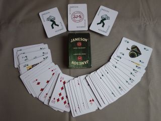Very Rare Irish Whiskey Jameson Advertising 55 Bridge Poker Playing Cards Deck