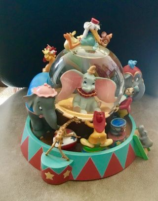 Disney Dumbo Circus Musical Snow Globe - Very Rare