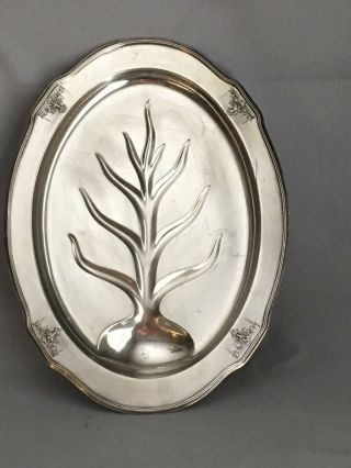 Vintage 1847 Roger Bros.  Ambassador Co 8437 Silver Serving Platter