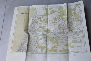 Tel Aviv,  Palestine,  An Old Map,  1944,  Survey Of Palestine,  77 X 64 Cm,  1:10000
