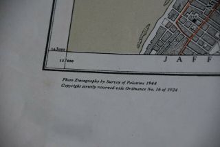 TEL AVIV,  PALESTINE,  AN OLD MAP,  1944,  SURVEY OF PALESTINE,  77 X 64 CM,  1:10000 4
