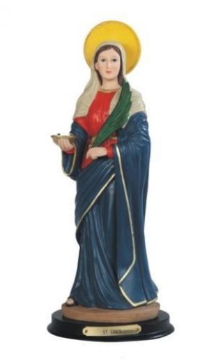 12 " Inch Saint Lucy St Statue Estatua Figurine Figure Santa Lucia Santo