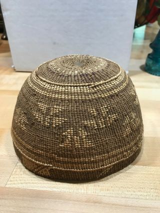 Antique Native American Indian Basket or Hat.  Possibly Yokut. 4
