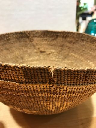 Antique Native American Indian Basket or Hat.  Possibly Yokut. 5