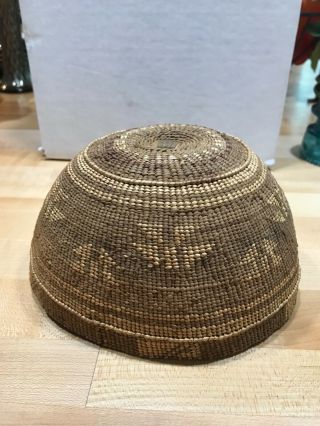 Antique Native American Indian Basket or Hat.  Possibly Yokut. 6