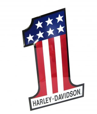 Harley - Davidson Patriotic Number One (1) Tin Metal Sign 12 X 18 Inch 2010191