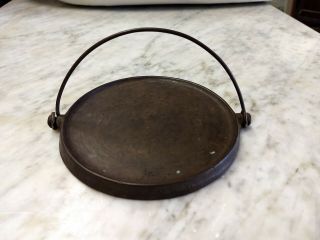 Wagner Ware Small Toy Cast Iron Flat Pan With Handle Sidney - O - Rare Vintage Pan