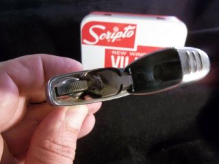 Vintage SCRIPTO VU - LIGHTER w Box RJ Soles & Son Radiator Shop NC Advertisement 3