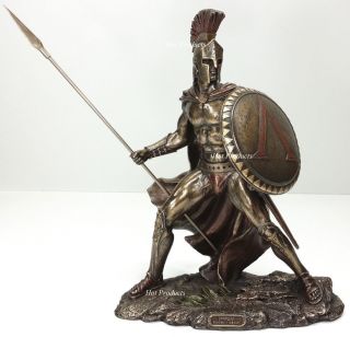 13.  5 Leonidas Greek Warrior Spartan King Statue Sculpture Figurine Spear Shield