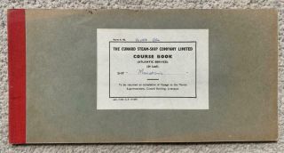 Cunard White Star Line Rms Mauretania Daily Course Log Book Captain Signed 1960
