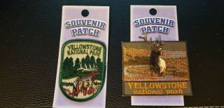 2 Yellowstone National Park Souvenir Patches