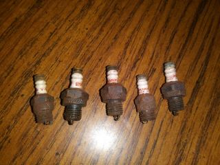 5 Vintage Miniature Champion Spark Plug Vr - 2 1/4 " 32 Threads