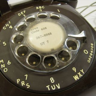 Vintage Stromberg Carlson 500D Rotary Desk Telephone Brown 1970 ' s Phone 3