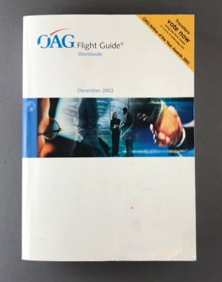 Oag Flight Guide December 2002 Timetable Airways Airline Timetable Abc