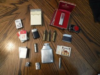 Vintage Lighters Zippos,  Trench,  Advertising,  Butane,  Sa Bomber,  Sportsman