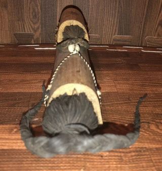 Museum Piece Liberian African Carved Wood Hair Primitive Doll 4 4