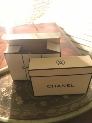 Vintage France Chanel Striped Boxes Only For Four Size 2707 Perfume Extraits