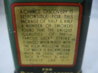 Vintage Lucky Strike 1 Piece Half & Half Tobacco Tin 5