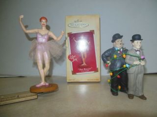 1999 Laurel & Hardy Another Fine Mess Carlton Cards Ornament & I Love Lucy 2004
