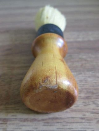 VINTAGE EVER - READY SHAVING BRUSH WOODEN HANDLE SET IN RUBBER U.  S.  A.  BOX 3