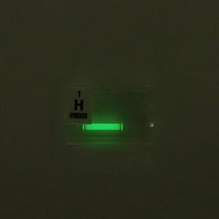 1 X Tritium Tube Vial Green 10 Mm Element Hydrogen Isotope Periodic Element Tile