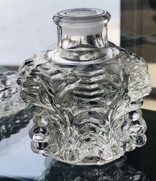 Vintage 8.  5” IRICE Art Glass Vanity Perfume Bottle Irving W Rice Co York 3