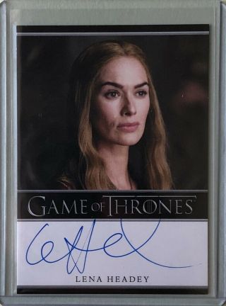 Game Of Thrones Season 3 Lena Headey - Cersei Lannister Auto Autograph Bordered