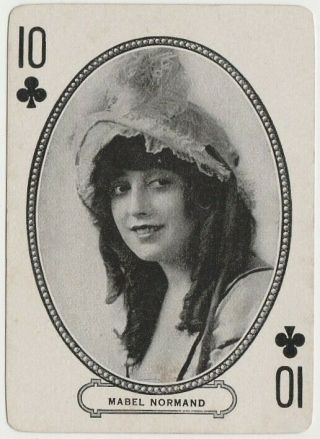 Mabel Normand 1916 Mj Moriarty Silent Film Star Playing Card
