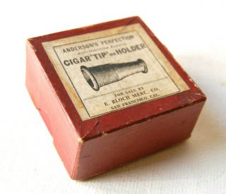 Vintage Box Of Anderson’s Cigar Tip Holders By E.  Bloch Merc.  Co.  San Francisco