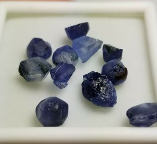Rare benitoite crystals from the gem mine in California - - GEM PREFORMS - - 2