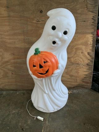 General Foam Ghost Pumpkin Halloween Blow Mold Lighted Yard Decor