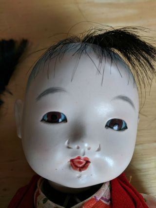 Antique Ichimatsu Singing Japanese Gofun Baby Doll 11 " Tall