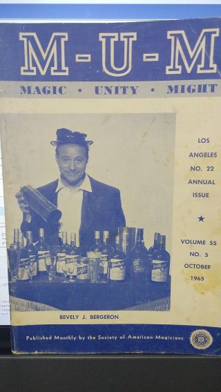 Bev Bergeron Comedy Magician Mum Los Angeles Annual Issue 1965