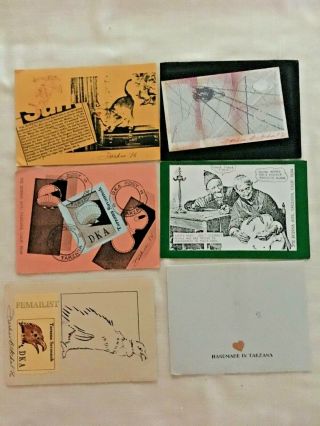 Darlene Altschul Dka Femailist Mail Art 1985 - 87 10 Postcards