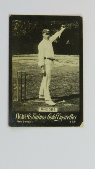 Ogdens Guinea Gold Cigarette Card Edwardian Wilfred Rhodes Cricketer Cricket
