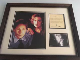 Rare X Files Mulder Scully Framed Art X - Files Numbered 2430 Of 15,  000