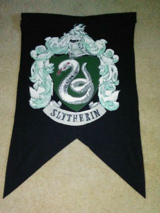 Harry Potter Slytherin Cloth Banner 32 " Long By 19 " Wide