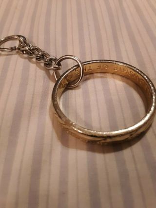 Lord Of The Rings " The One Ring " Keychain Fellowship Of The Ring Engraved