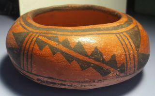 Make - A - Offer Authentic Native American Indian Artifact Red & Black Bowl