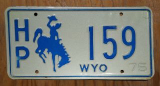 1975 1976 1977 Wyoming Highway Patrol Police Vehicle License Plate