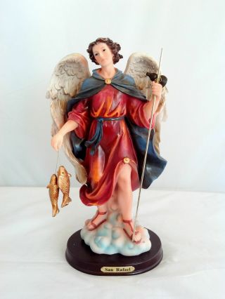 11 Inch Statue Of Saint Archangel Rafael San Arcangel St Estatua Angel Raphael