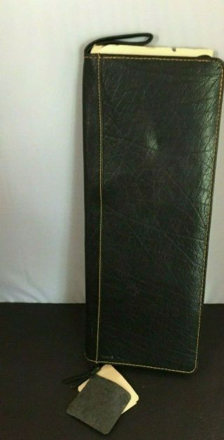 Vintage Leather Case For Drafting Measuring Tools Northeast Leather Comp.  Black