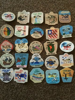 Pick 1—original Seasonal Cape May,  Nj Beach Tags/badges 1994 - 2018 Multi Discount