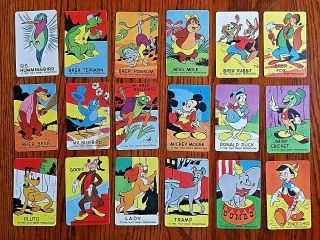Walt Disney Cartooning Cards.  1956.  Complete Set