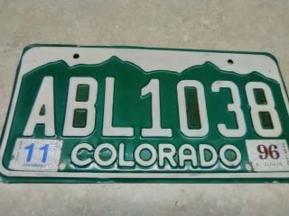 Colorado 1996 License Plate