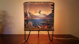 Mid Century Modern 1960s Tv Lamp Picture Photo Shade