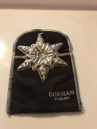 1970 Sterling Silver Snowflake Ornament By Gorham