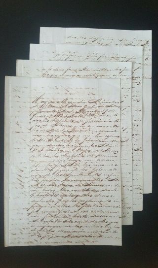 Colonial Spain 1853 16pg.  Manuscript Re: Reales Cajas De Ahorro/royal Coffers